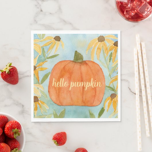 Hallo Pumpkin Fall Serviette (Beispiel)