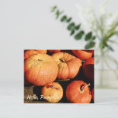 Hallo, Pumpkin! Feiertagspostkarte (Stehend Vorderseite)