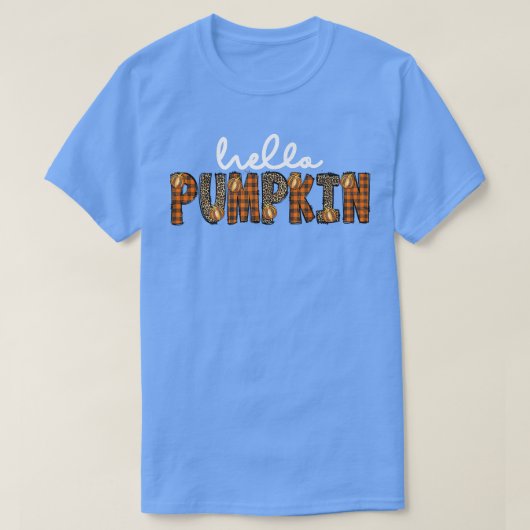 Hallo Pumpkin glücklich Halloween Erntedank Fall M T-Shirt (Design vorne)