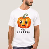 Hallo Pumpkin Halloween T-Shirt (Vorderseite)