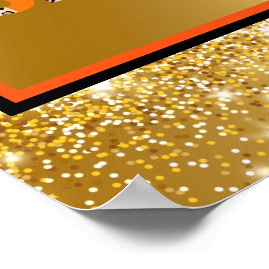 Hallo Pumpkin Herbst Autumn Text und Farbe anpasse Poster (Ecke)