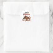 Hallo Pumpkin Herbst Herbst Runder Aufkleber (Tasche)