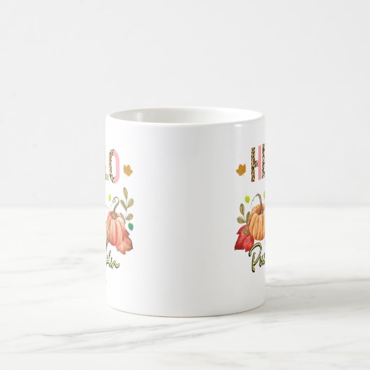 Hallo Pumpkin Herbst Herbstsaison Liebhaber Verwandlungstasse (Mittel)