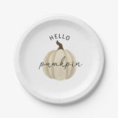 Hallo Pumpkin - Herbst Pappteller (Vorderseite)