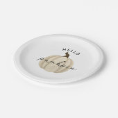 Hallo Pumpkin - Herbst Pappteller (Schrägansicht)