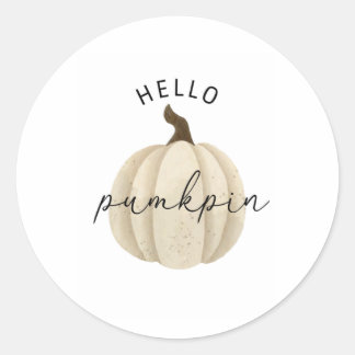 Hallo Pumpkin - Herbst Runder Aufkleber