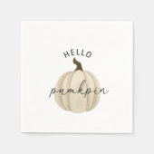 Hallo Pumpkin - Herbst Serviette (Vorderseite)