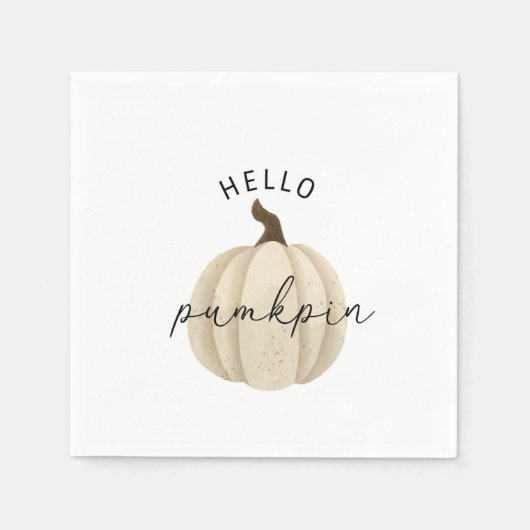 Hallo Pumpkin - Herbst Serviette (Vorderseite)