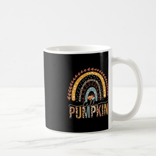 Hallo Pumpkin Leopard Rainbow Herbstsaison Herbst Kaffeetasse (Rechts)