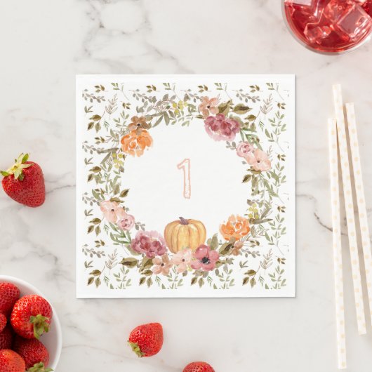 Hallo Pumpkin Paper Napkins Pumpkin Erster Geburts Serviette (Beispiel)