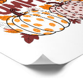 Hallo Pumpkin Png, Fall Vibes Poster (Ecke)