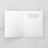 Hallo Pumpkin Scarecrow Halloween Grußkarte Karte (Innenseite)