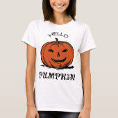 Hallo Pumpkin Shirt, Womens Pumpkin Shirt, Fall T-Shirt (Vorderseite)