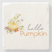 Hallo Pumpkin Steinuntersetzer (Vorderseite)