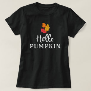 Hallo Pumpkin und Crisp Herbstlaub T-Shirt