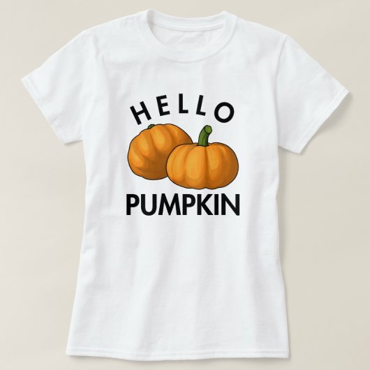 Hallo Pumpkin Warme Herbsttage T-Shirt (Design vorne)
