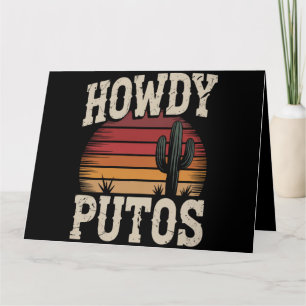 Hallo Putos Lustiger Kactus Retro Vintage Dankeskarte