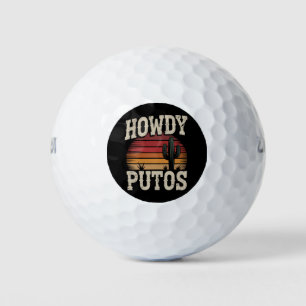 Hallo Putos Lustiger Kactus Retro Vintage Golfball