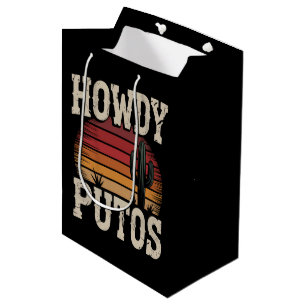 Hallo Putos Lustiger Kactus Retro Vintage Mittlere Geschenktüte