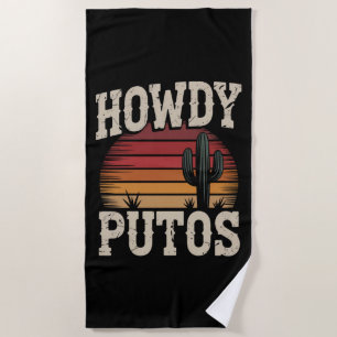 Hallo Putos Lustiger Kactus Retro Vintage Strandtuch