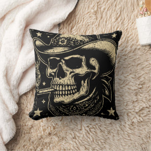 Hallo Putos Lustiger Totenkopf Retro Vintage Kissen
