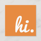 hallo quadratische visitenkarte (Vorderseite)