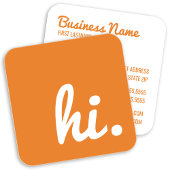 hallo quadratische visitenkarte