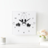 Hallo  Quadratische Wanduhr (Zuhause)
