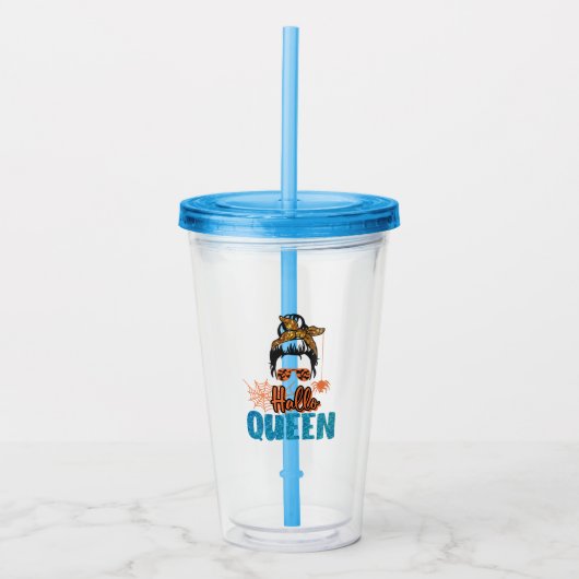Hallo Queen Acryltrinkbecher (Vorderseite)