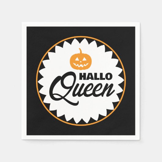 Hallo Queen Halloween Party  Serviette (Vorderseite)