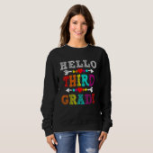 Hallo Rainbow Dritte Klasse Lehrer Kinder Sweatshirt (Vorne ganz)