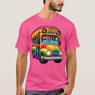 Hallo Rainbow Leopard 3. Klasse Zurück zur Schulbü T-Shirt