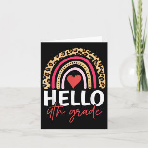 Hallo Rainbow Leopard Team Vierter Klasse Karte