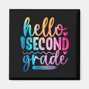 Hallo Rainbow Pencil Mädchen der zweiten Klasse Magnet