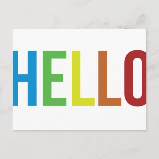 Hallo Rainbow Postkarte (Vorderseite)