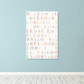 Hallo Random Text Earthy Colors Leinwanddruck (Insitu (Holzboden))