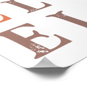 Hallo Random Text Earthy Colors Poster (Ecke)
