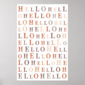 Hallo Random Text Earthy Colors Poster (Vorne)