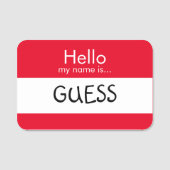 Hallo ... Rate Namensschild (Vorderseite)