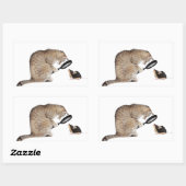 Hallo? Rechteckiger Aufkleber (Blatt)