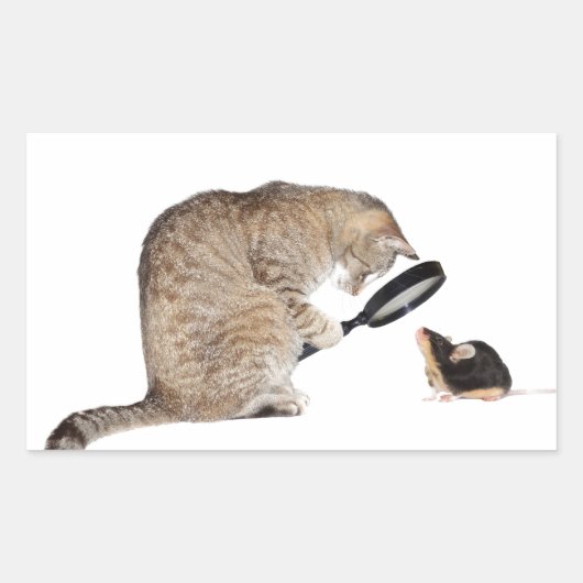 Hallo? Rechteckiger Aufkleber (Vorderseite)