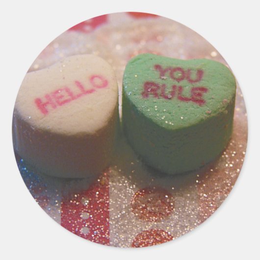 Hallo, Regel Runder Aufkleber (Vorderseite)