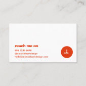 Hallo Retro Moderne Rot und Rosa Stilvoll Trendy Visitenkarte (Rückseite)