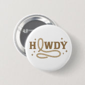 Hallo Retro-Western-Seil-Typografie Button (Vorne & Hinten)