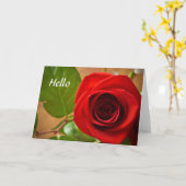 Hallo Rose Gruß Karte (Gelbe Blume)