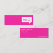 Hallo rufen Sie Visitenkarten aus Mini Visitenkarte (Vorne/Hinten)