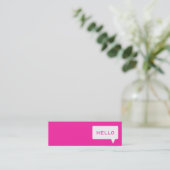 Hallo rufen Sie Visitenkarten aus Mini Visitenkarte (Stehend Vorderseite)