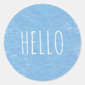 Hallo Runder Aufkleber (Vorderseite)
