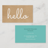 Hallo Russe Kraft Visitenkarte (Vorne/Hinten)