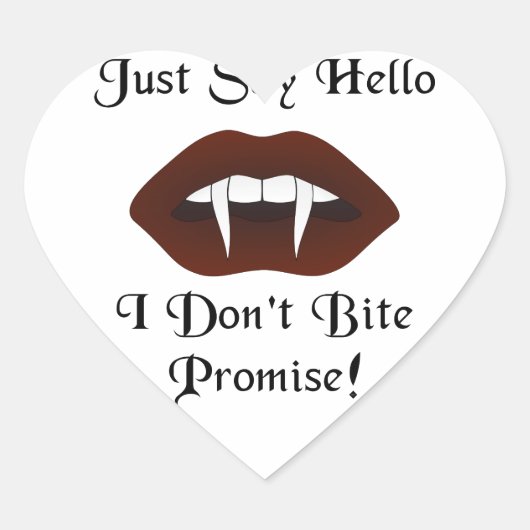 Hallo sagen Herz-Aufkleber (Vorderseite)